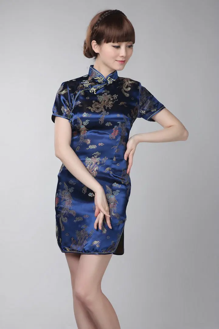 2019 ใหม่ฤดูร้อน Vintage cheongsam Qipao ผู้หญิงชุดใหม่ปีพรรคเซ็กซี่ชุด chi - pao