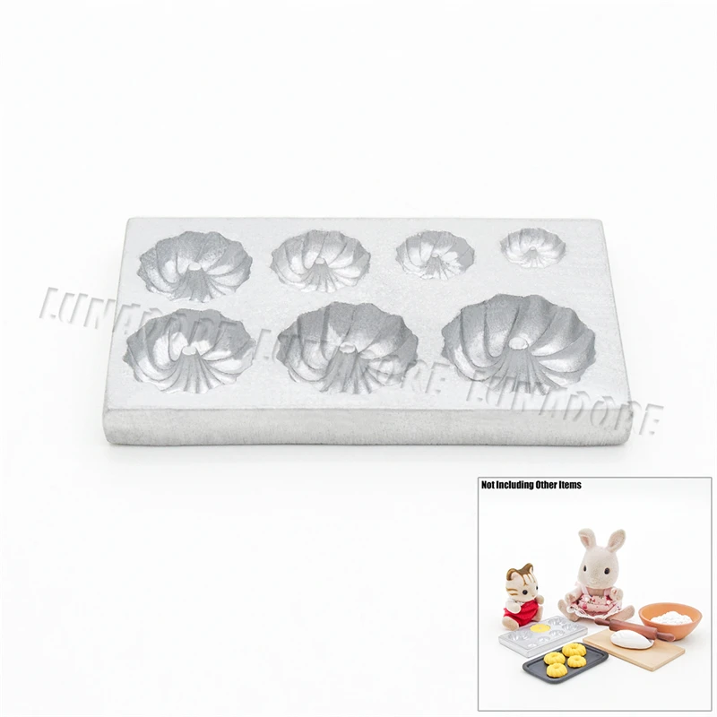 Odoria 1:12 Miniature Metal Cookies Baking Mould 7 Size Mold Kitchenware Bakeware Bakery Set Dollhouse Accessories Decoration