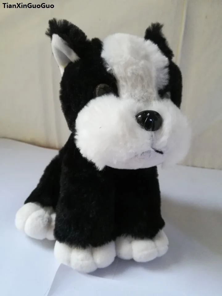 about 20cm black cartoon bulldog plush toy lovely dog soft doll baby toy ,birthday gift w2930