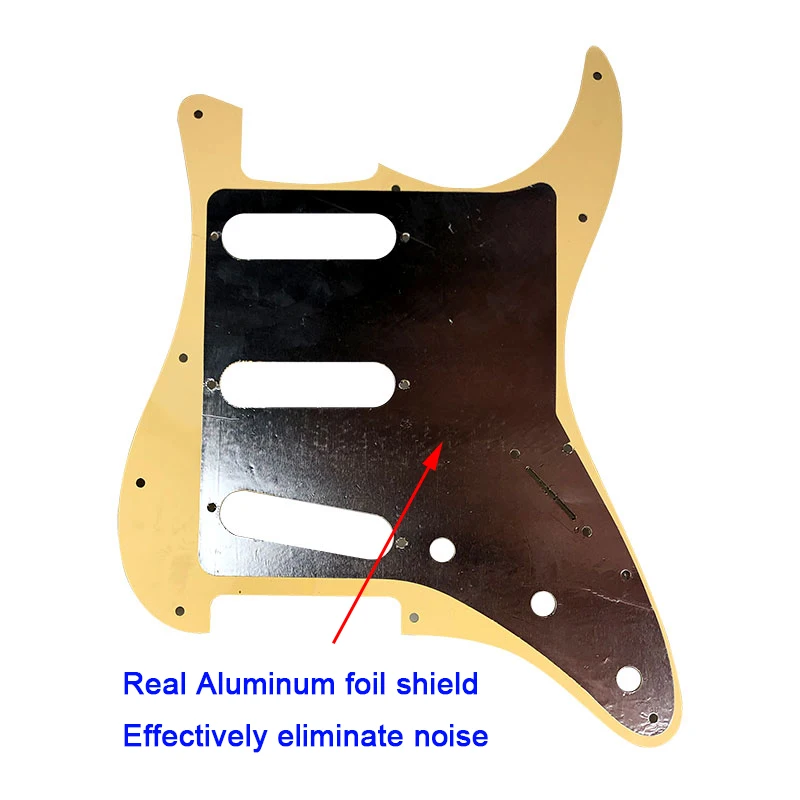 Fei Man Custom - Left Handed Custom Guitar Pickguard With Back Plate Suit For USA Fender Strat Standard SSS ST Scratch Plate