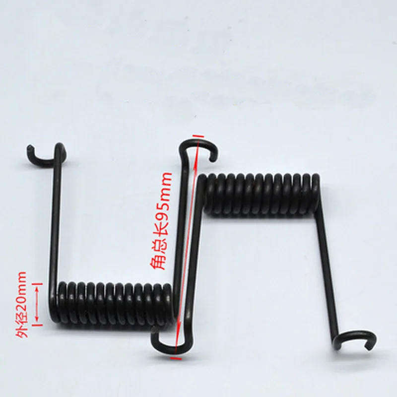 1 pair 4mm wire diameter torsion spring 20mm outside diameter springs stainless steel 95mm Total length of the corner