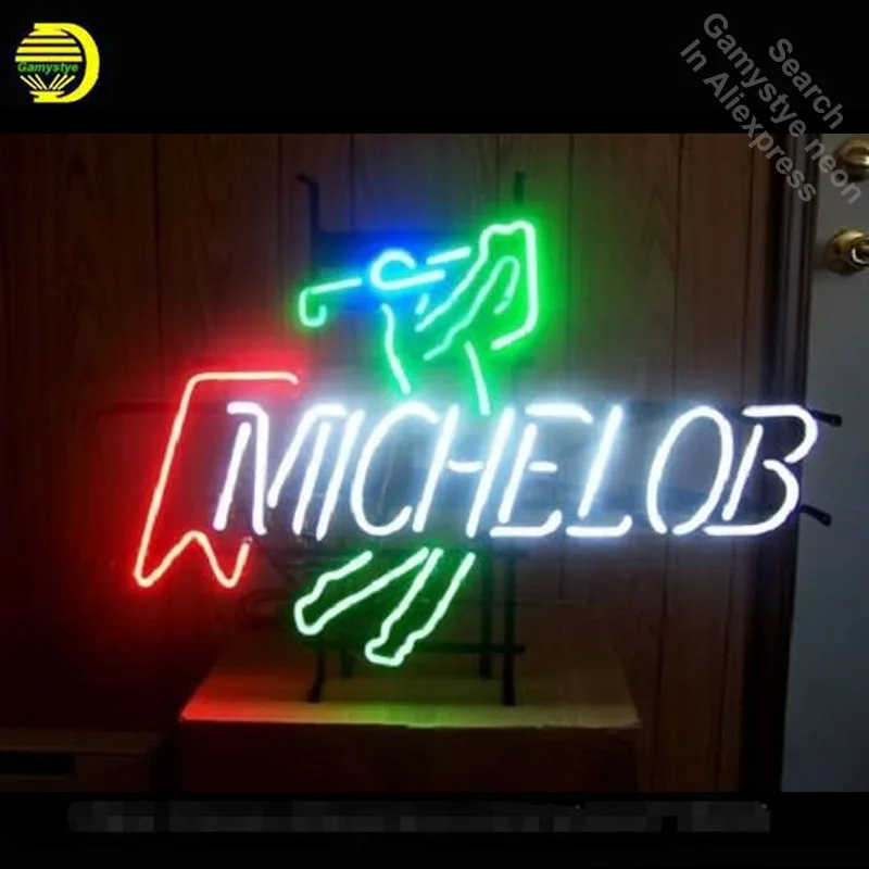 

Neon Sign for Michelo Ultra Play Golf neon bulb Sign Beer Bar Pub Neon light Sign Sport glass Tube Iconic Advertise Night Light