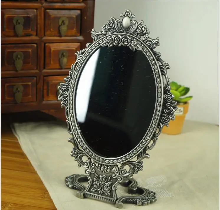 3X magnifying vintage double-face folding table desktop vintage mirror decoratif mirrors for home big mirrorJ062