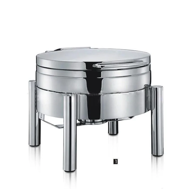 Commercial buffet stove Restaurant food heating holding stove Round-shape hydraulic dining furnace stainless steel/glass lid