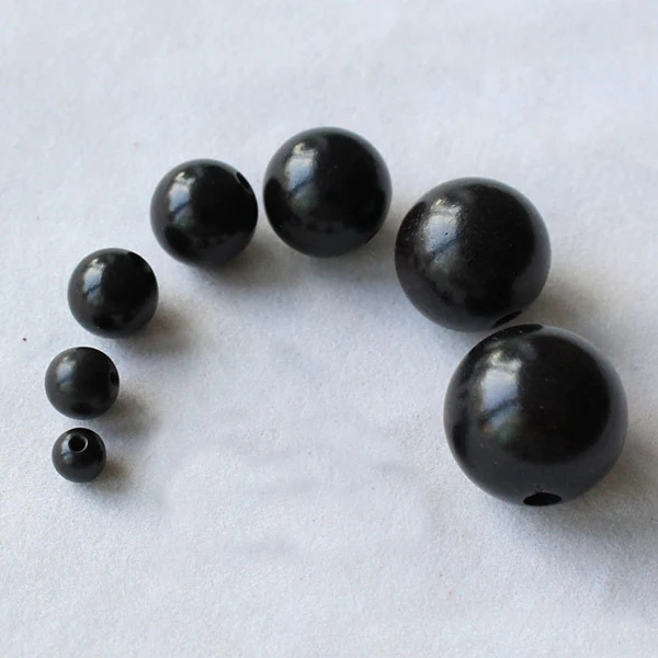 4 6 8 10 12 15 18 20 25 30 mm Natural Black Sandalwood Ebony Round Wooden Mala Beads Bracelet Jewellry Findings DIY Accessories