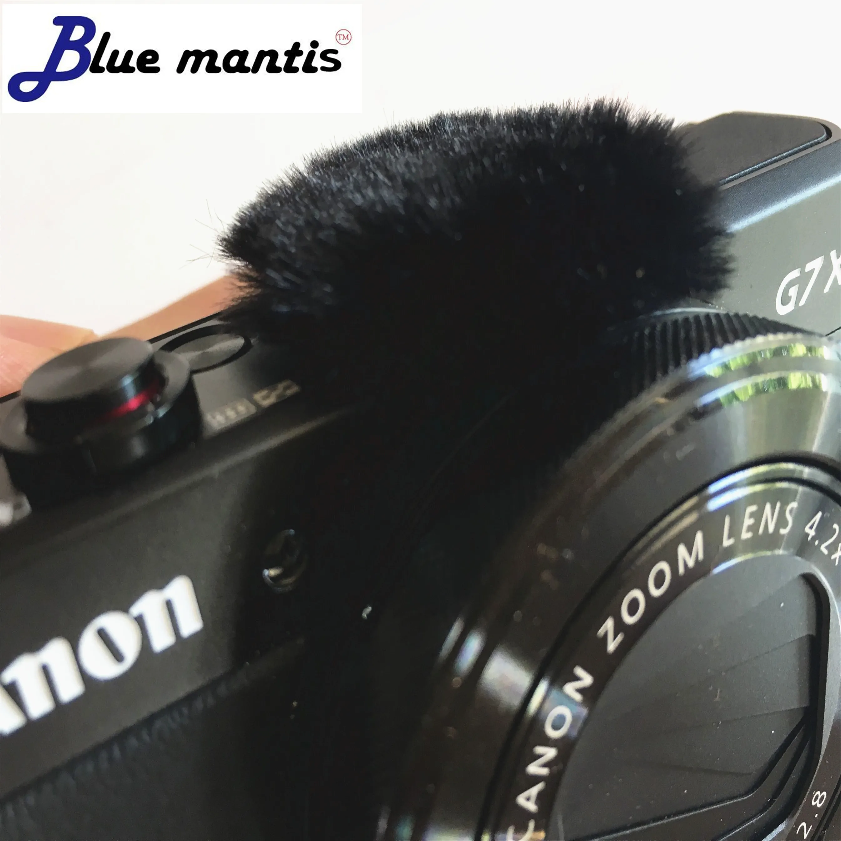 10PCS Blue Mantis Furry  Windshield muffler for Canon G7x MarkII dead cat windscren microphone cover for Canon G7XMARK2