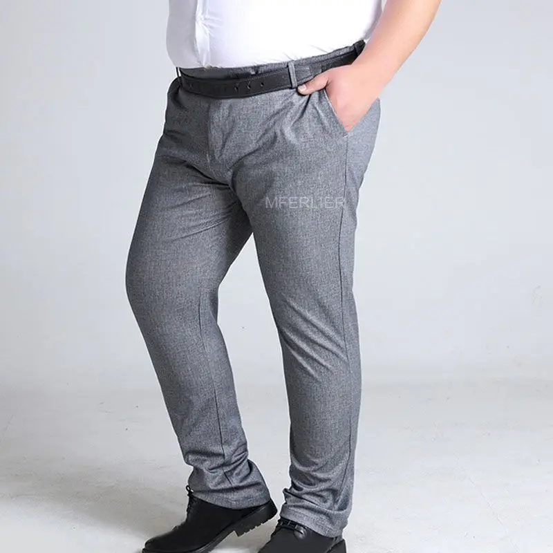 MFERLIER Spring Summer Men Pants 5XL 6XL 7XL 8XL 9XL 10XL Waist 138cm Plus size Elastic 145kg Large Size Pants