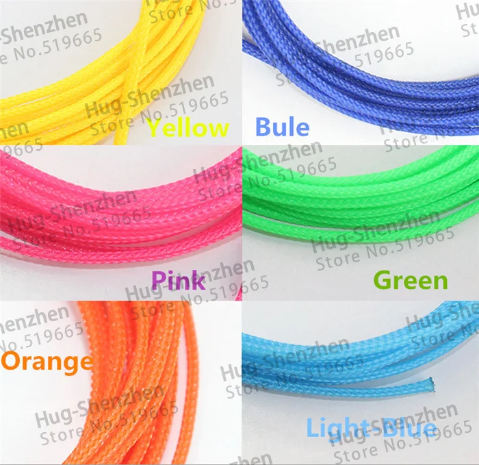 3MM Tight Braided PET Expandable Sleeving New High Quality Color Selectable 10M