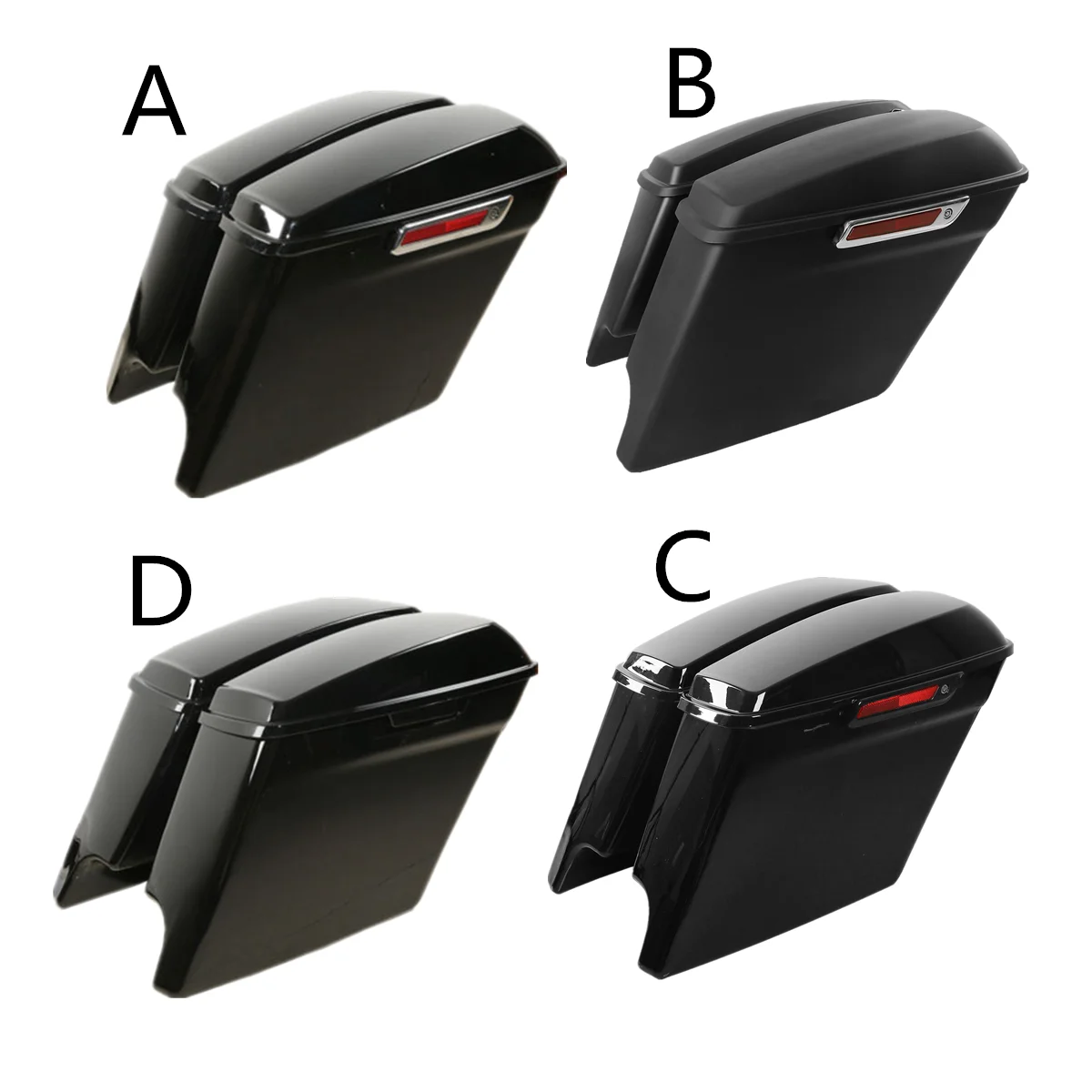 

5" Stretched Extended Saddlebags For Harley Touring Road King Street Electra Glide FLT FLHT FLHTCU FLHRC 2014-2022 Motorcycle