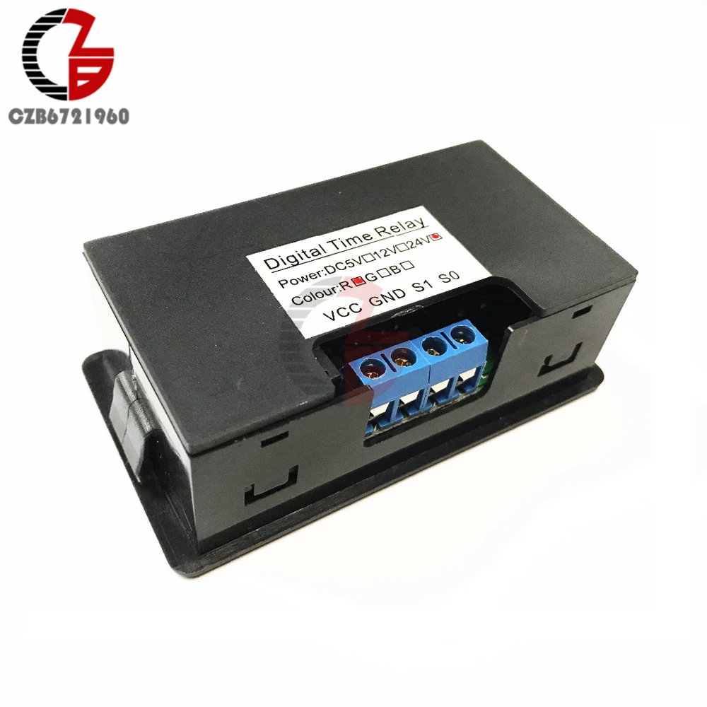 5V 12V 24V 110V 220V Digital Time Relay Module Dual Display Time Delay Relay Timer Switch Power Control for Car Home LED Light