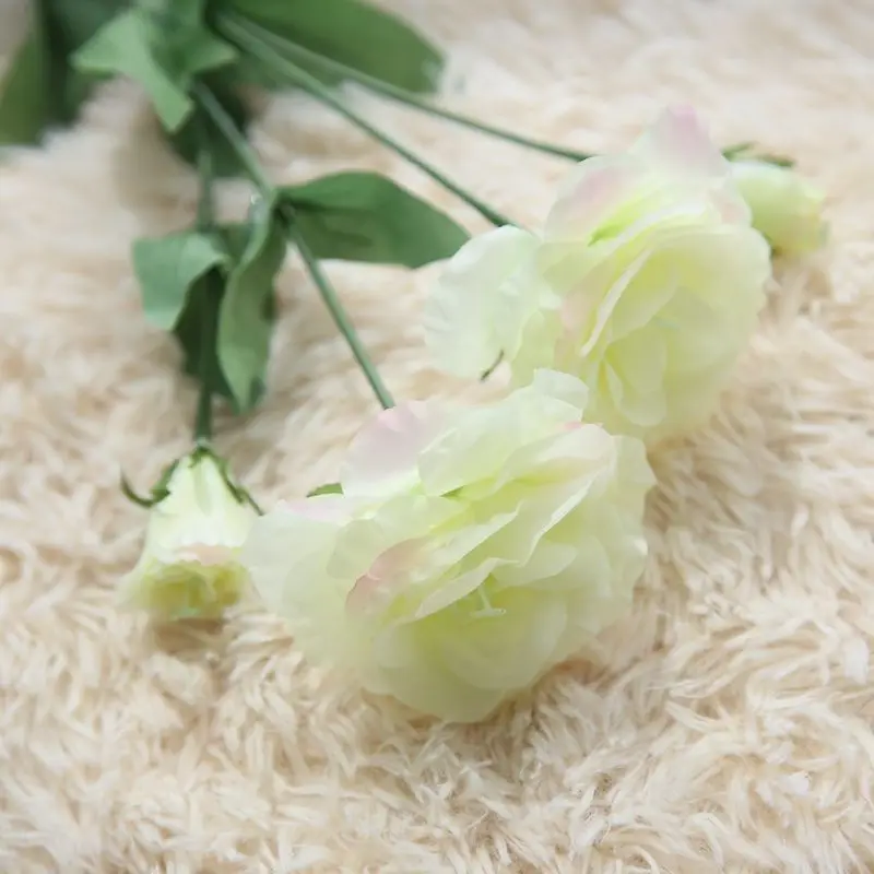 

Fake Artificial Eustoma Grandiflorum, Lisianthus Bouquet, Christmas, Wedding Party, Home Decorative Flower Branch, 3 Heads