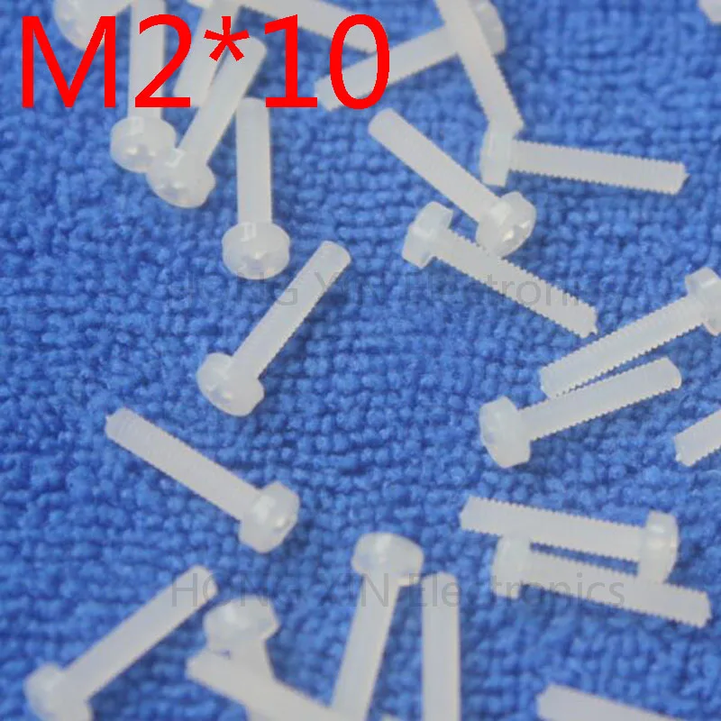 M2*10 White 1 pcs Round Head nylon Screw 10mm plastic screw Insulation Philips Screw brand new RoHS compliant PC/board DIY hobby