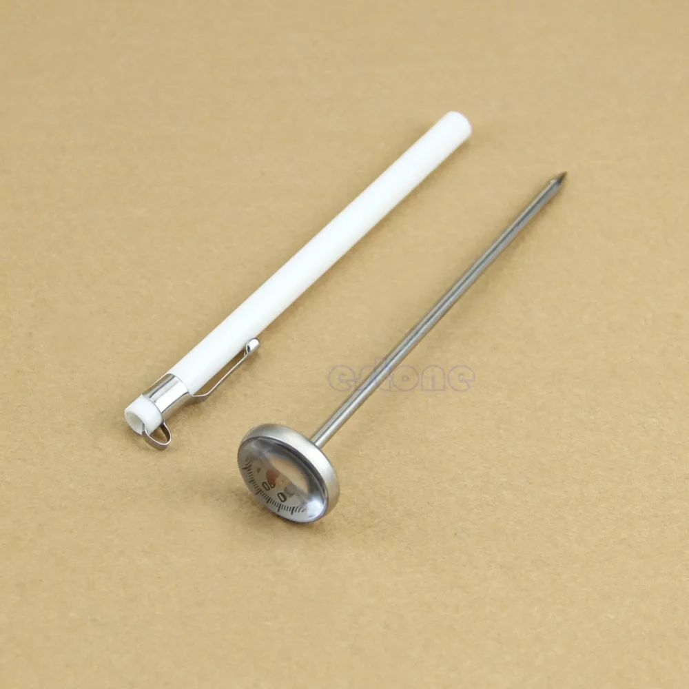 

New 1PC Food liquid Milk Bottle Thermometer Water Meter Oil Temperature Gauge White/Black Drop shipping