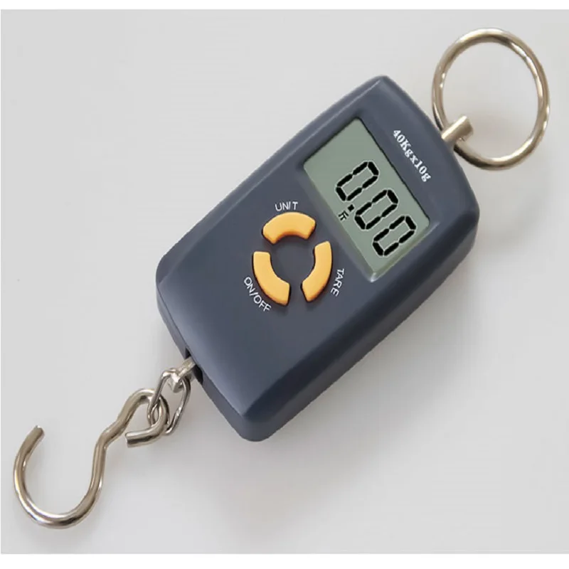 40 x 10g Mini Portable Electronic Scale Weight Fishing Luggage Scale Digital Travel Hanging Hook Scale No Light