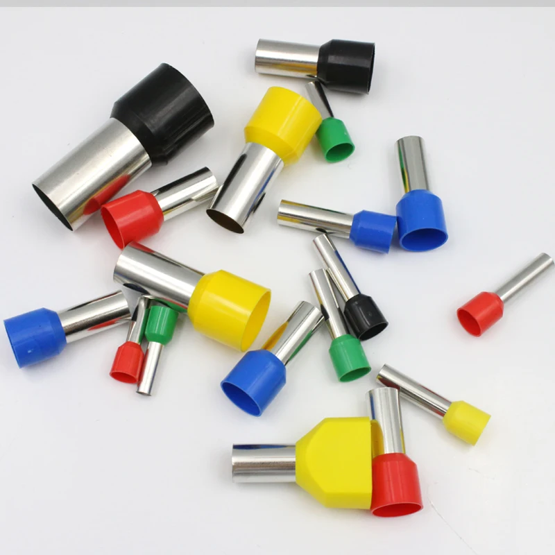 200pcs/pack VE70-20 Cord Pre-insulated Teminals Wire Connectors Bootlace Ferrules For 70mm2 20mm Pin of Length Brass tubes