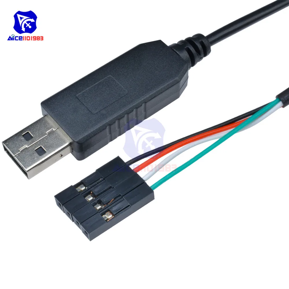 Cable de descarga del adaptador serie USB 2,0 a TTL Original CH340 CH340G para Arduino Raspberry Pi Windows 10/Mac OS X/Linux Cable de 1M