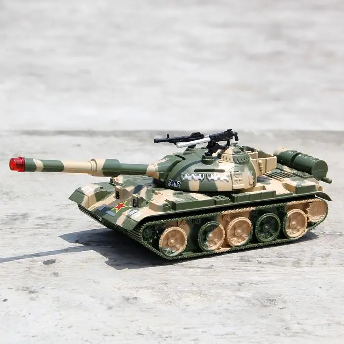 Tanks Chinese Type Battle Camouflage Tank Voice Back Light Alloy Model Turret Rotation Plastic 5-7 Years Educational Boys Toy