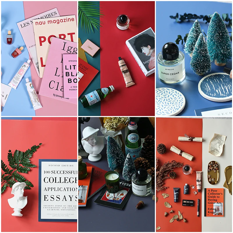 Hot Morandi Solid Color Double-sided Photography Board Backdrop Paper Studio Photo Tabletop Shooting Background Adornment Props
