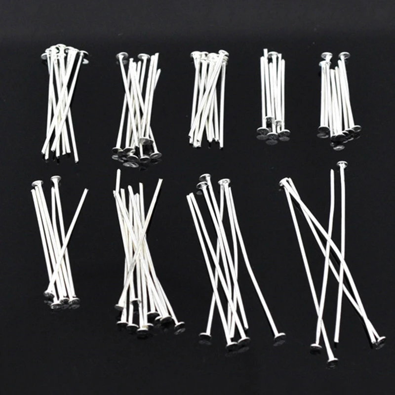 DoreenBeads 900 PCs Mixed Silver color Head Pins Findings 0.7mm(21 gauge) (B04116), yiwu