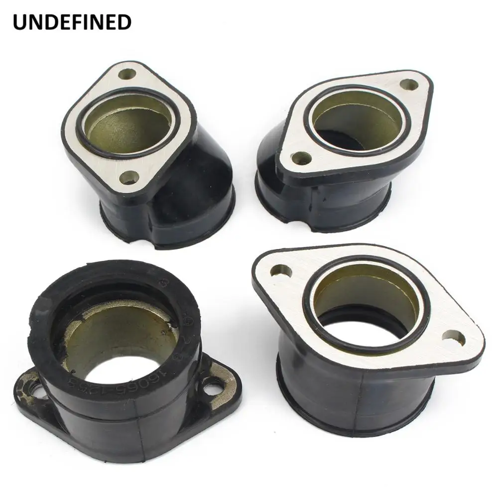 4 Pcs Motorcycle Carburetor Interface Intake Manifold Adapter Joint Boots Set for Kawasaki ZR750 Zephyr ZR-7S ZR-7 Z750 GT750