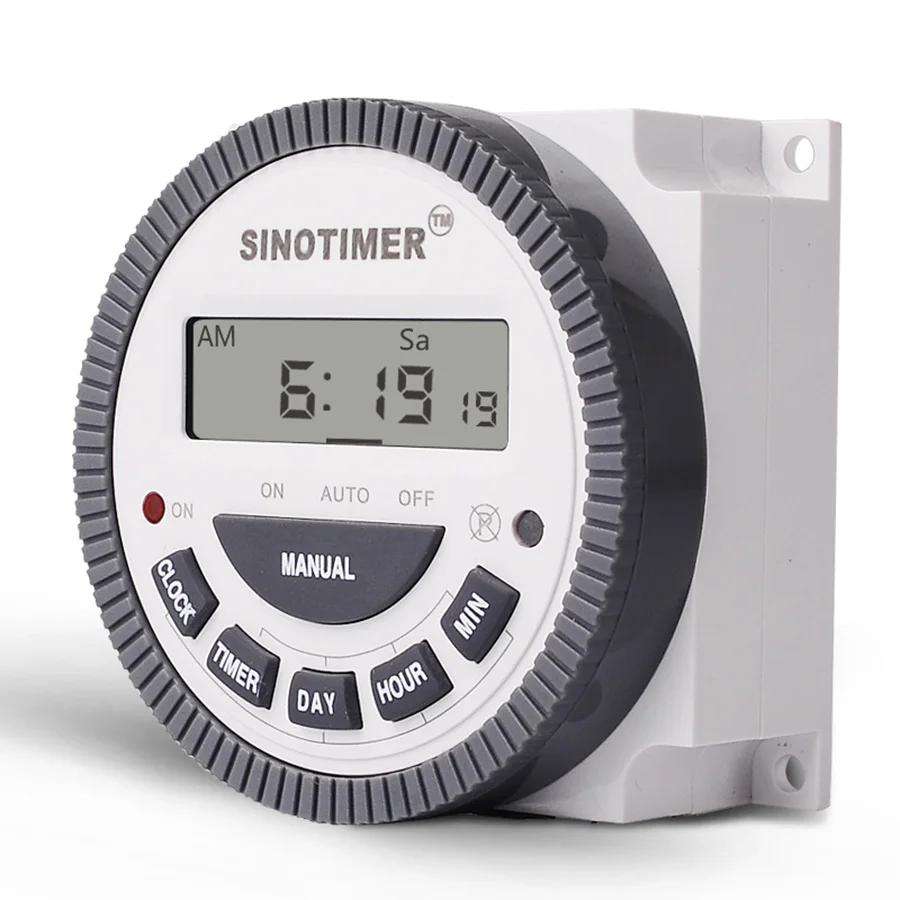 TM619H2-16G 230VAC 16A 3500W 7 Days Weekly Programmable Digital Timer Switch Output 220V Voltage Inside Battery Dustproof Cover