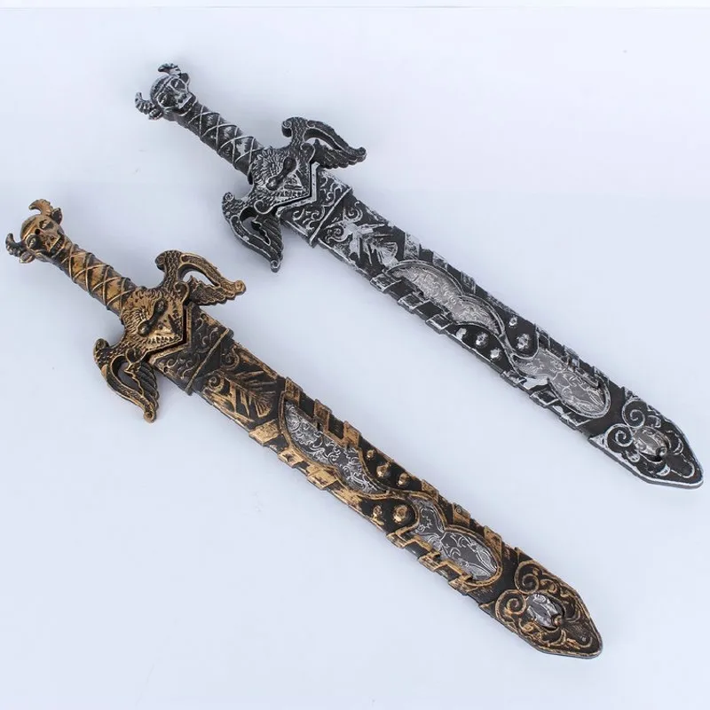 Accesorios de vestir para personas, juguetes para niños, arma de simulación, espada de plástico, Caballero, juguetes para niños de 8 a 11 años, espada de película y Tv 2021