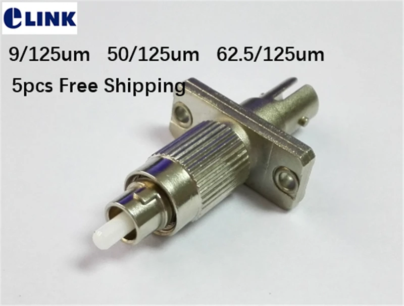 FC-ST fiber FM hybrid adapter male to female optical fibre coupler SM MM 50/125 62.5/125 ftth connector free shipping ELINK 5pc