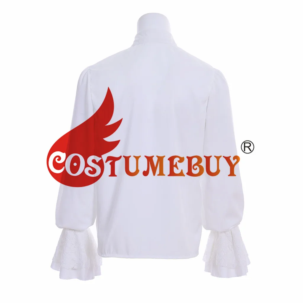 Costumebuy Middeleeuwse Mens Pirate Bloses Rococo Retro Ruche Overhemd Victoriaanse Tudor Prins Shirt L920