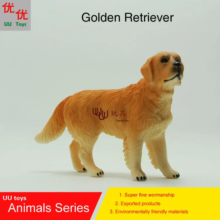 Hot toys:Golden Retriever Dog simulation model  Animals   kids  toys children educational props