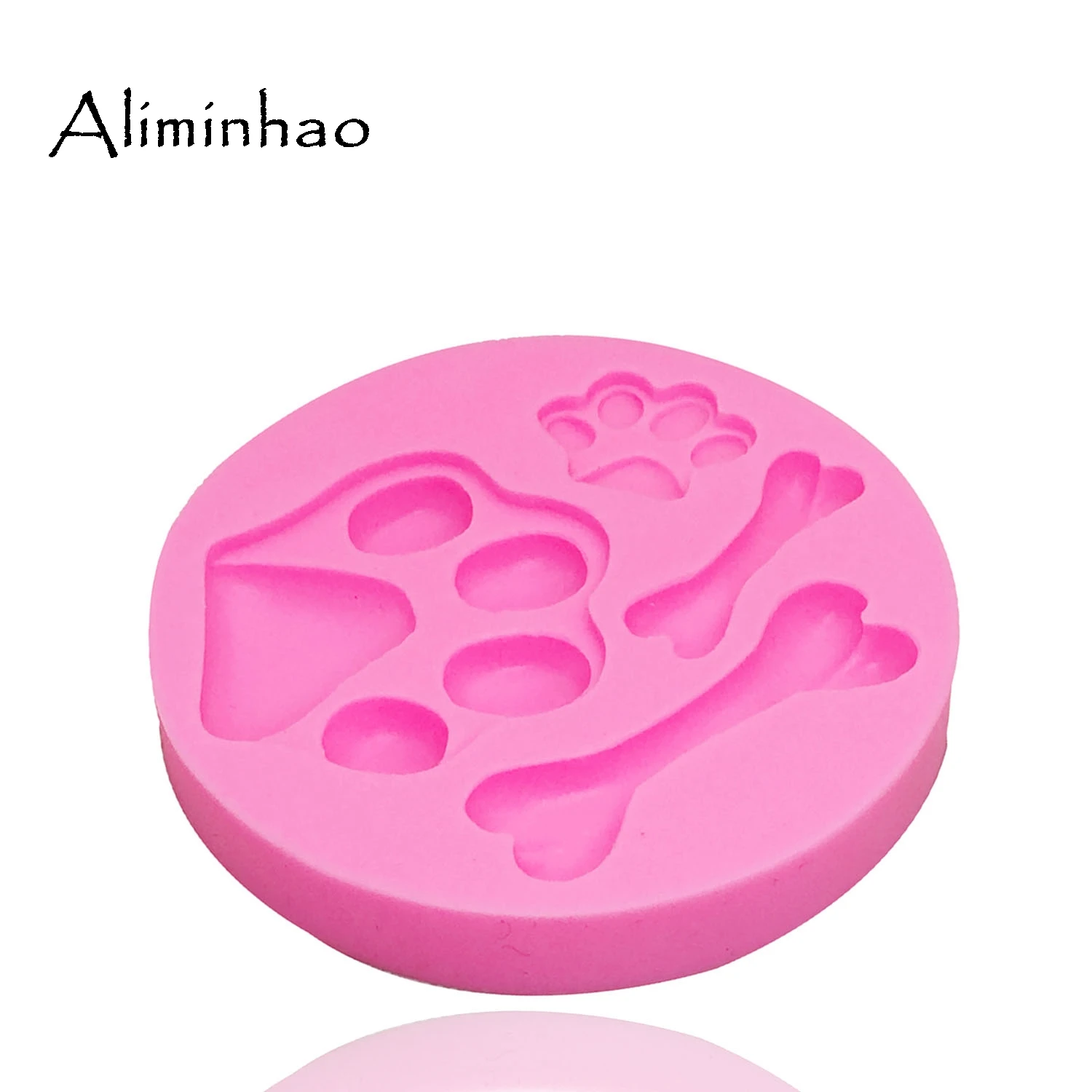 B0199 Dog footprints and bones shape for cake dessert Sugarcraft Silicone mould chocolate fondant cake decorating tools