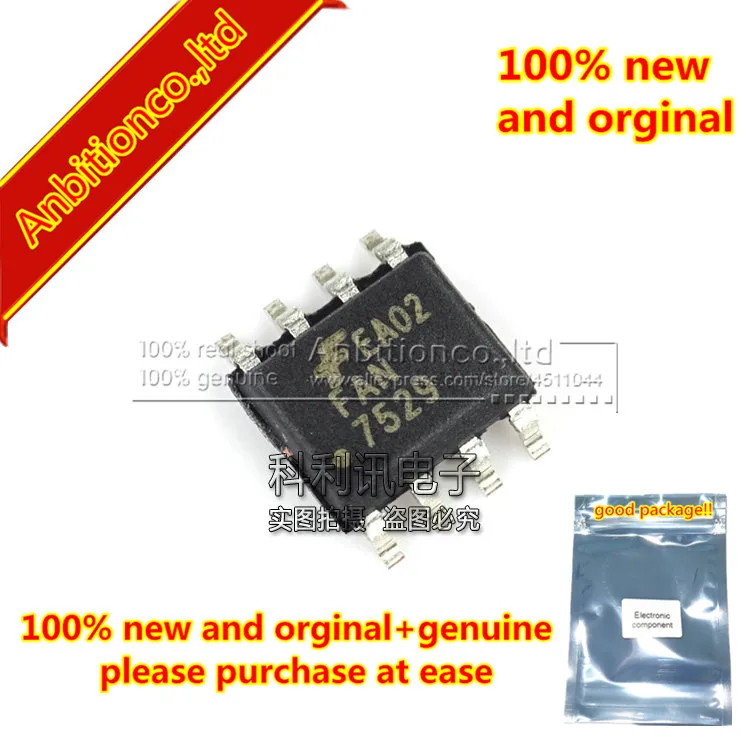 

5pcs 100% new and orginal FAN7529MX SOP8 FAN7529 Critical Conduction Mode PFC Controller in stock