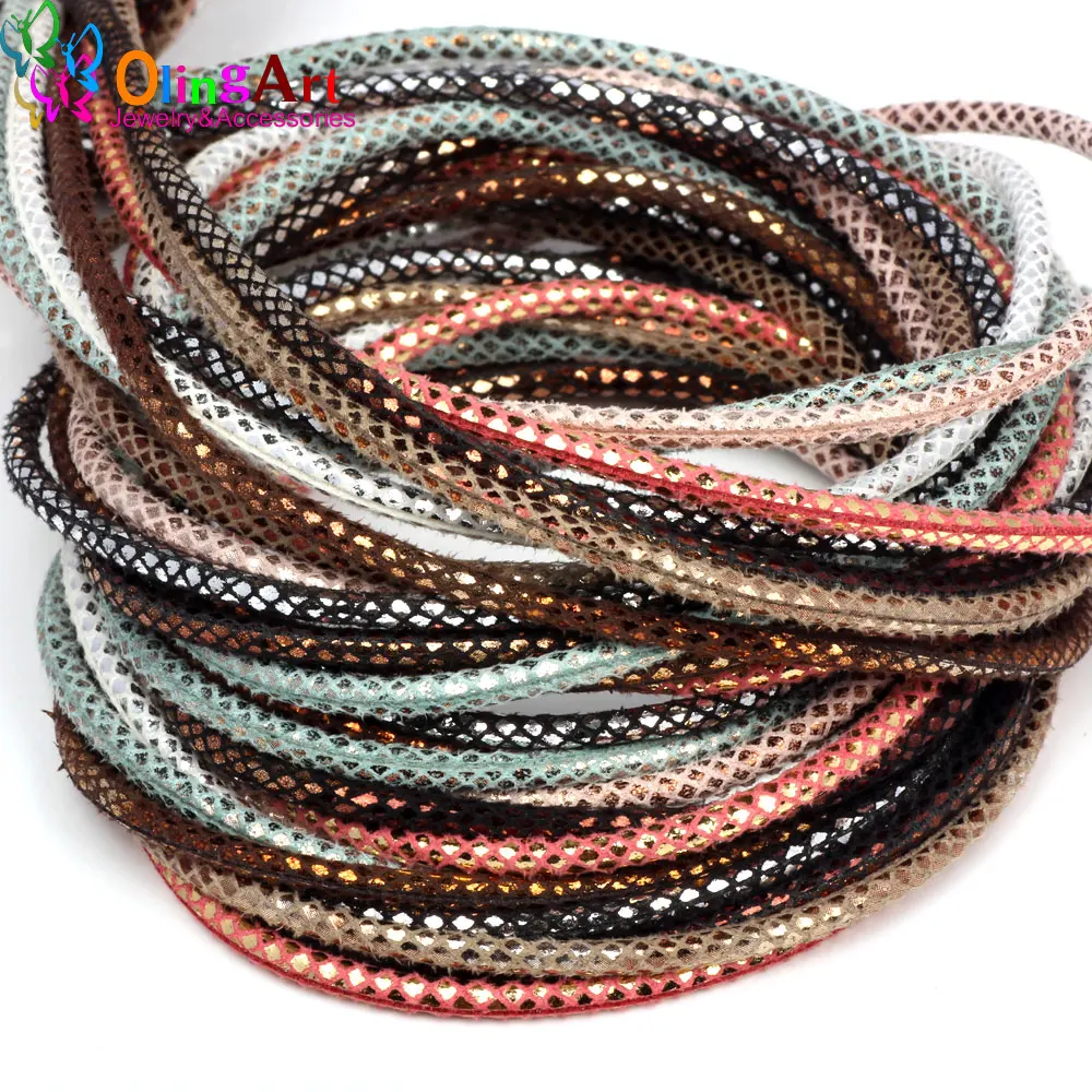 OlingArt 3mm 2m/Lot Round PU Leather Cord Rope For European Style DIY Necklace Bracelet Choker Craft Jewelry Making NEW