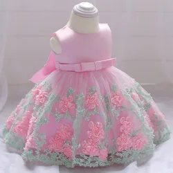 Vestidos Neonatal Baby Girl Dress 1st Birthday Girls Birthday Dresses Flower Party Princess Dress Girls Clothes With Bownot