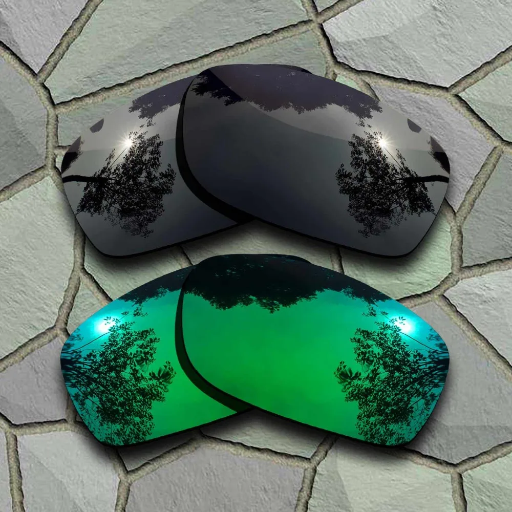 

Grey Black&Jade Green Sunglasses Polarized Replacement Lenses for Oakley Fives Squared