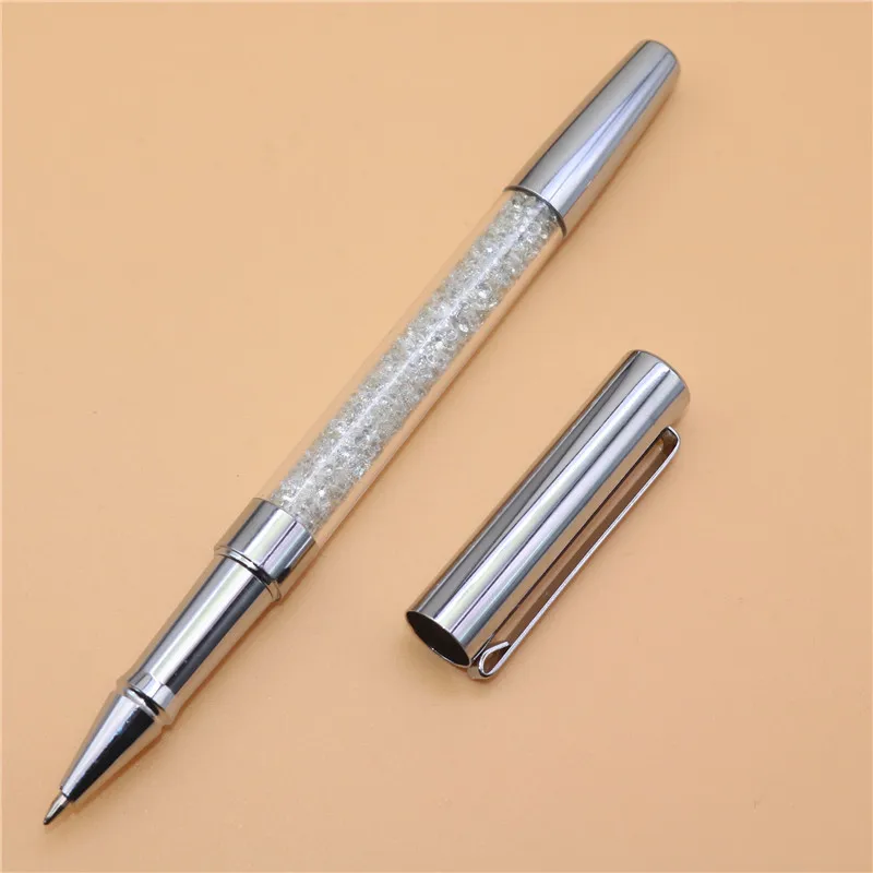 1 Pcs Luxury crystal pen 0.5mm Ballpoint pen Promotion pens Luxury metal crystal pen Student school office friend gift pen