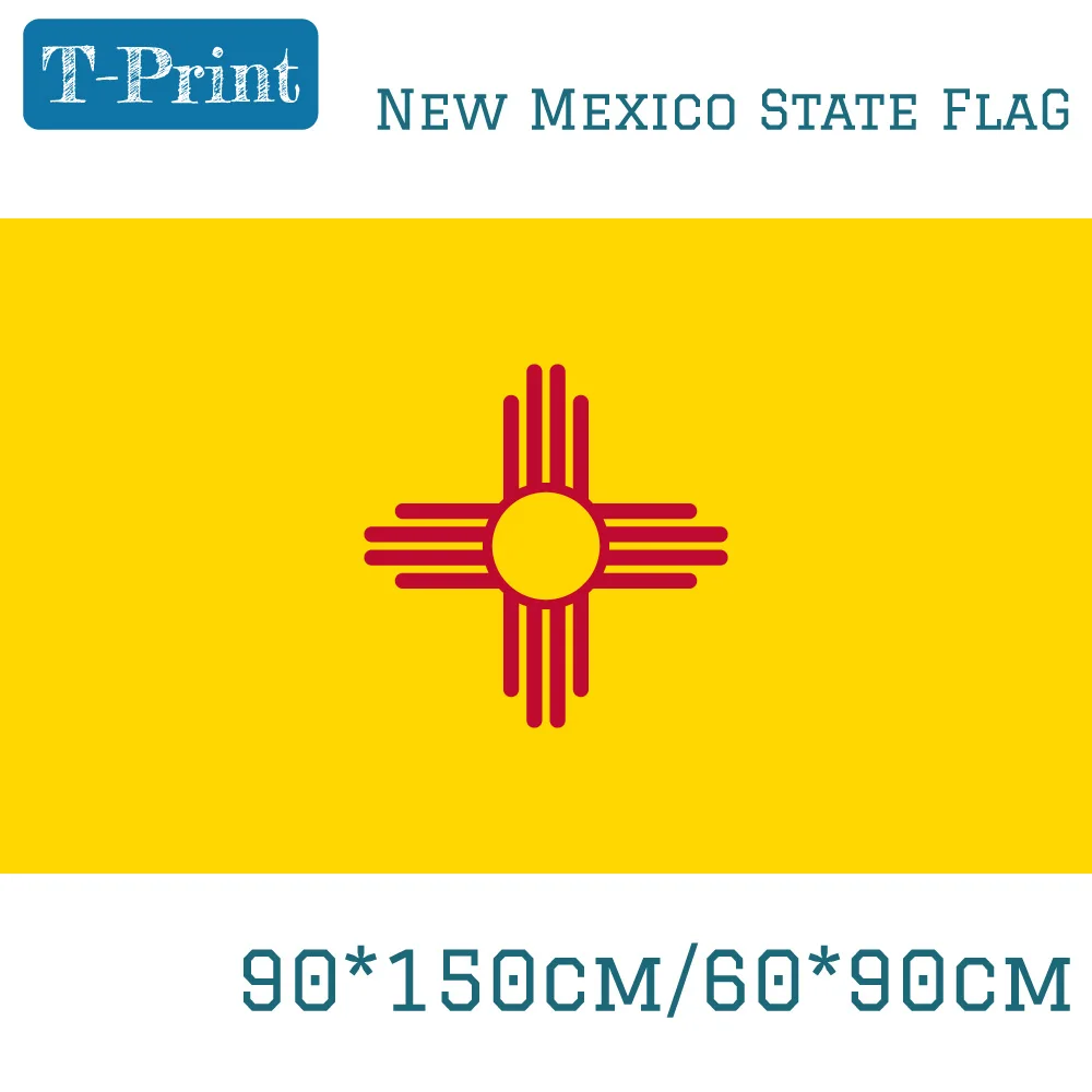 State of New Mexico Flag 3*5 Feet USA Polyester 90*150cm 60*90cm Flag America For Home Decoration