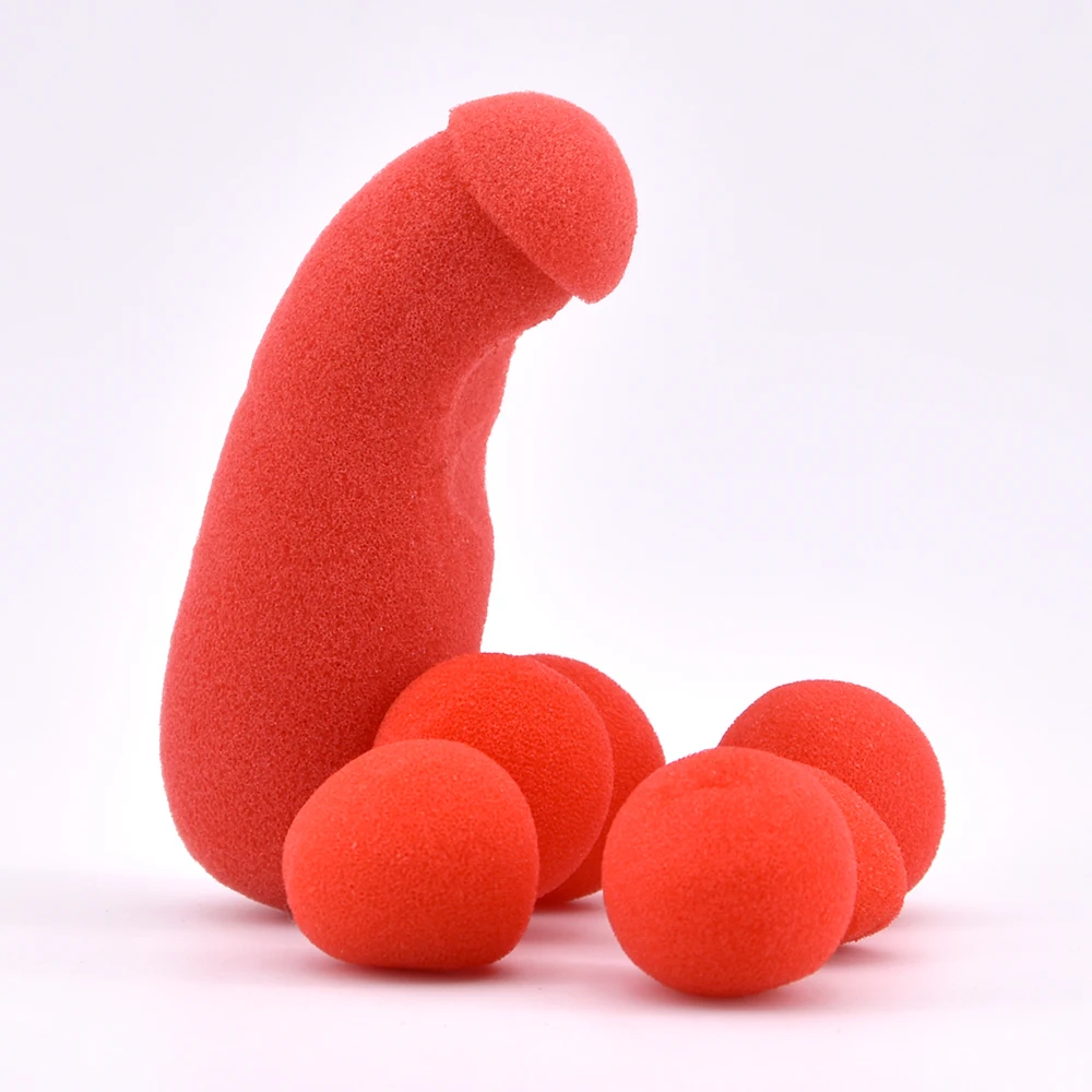 1set Small Sponge Brother with 4pcs Sponge Balls Magic Tricks Stage Street Illusions Gimmick Accessories Props Funny Mentalism