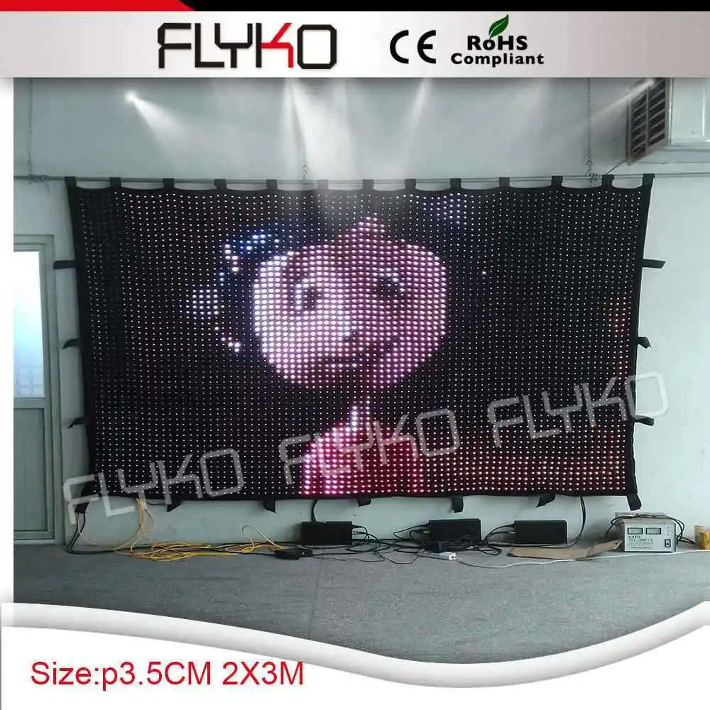 full color stage backdrop original factory support  DMX DJ booth led video curtain