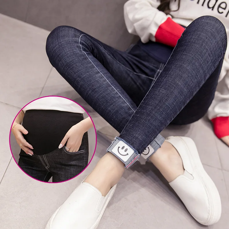 

Elastic Waist jeans woman For Pregnant Women Clothes Denim Maternity Pants Pregnancy Trousers Gravida Clothing skinny jeans new