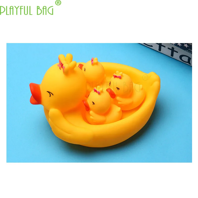 Crianças brinquedos de banho pitada pvc grande pato de borracha terno aumentar banho das crianças divertido jogo interativo o melhor presente e33