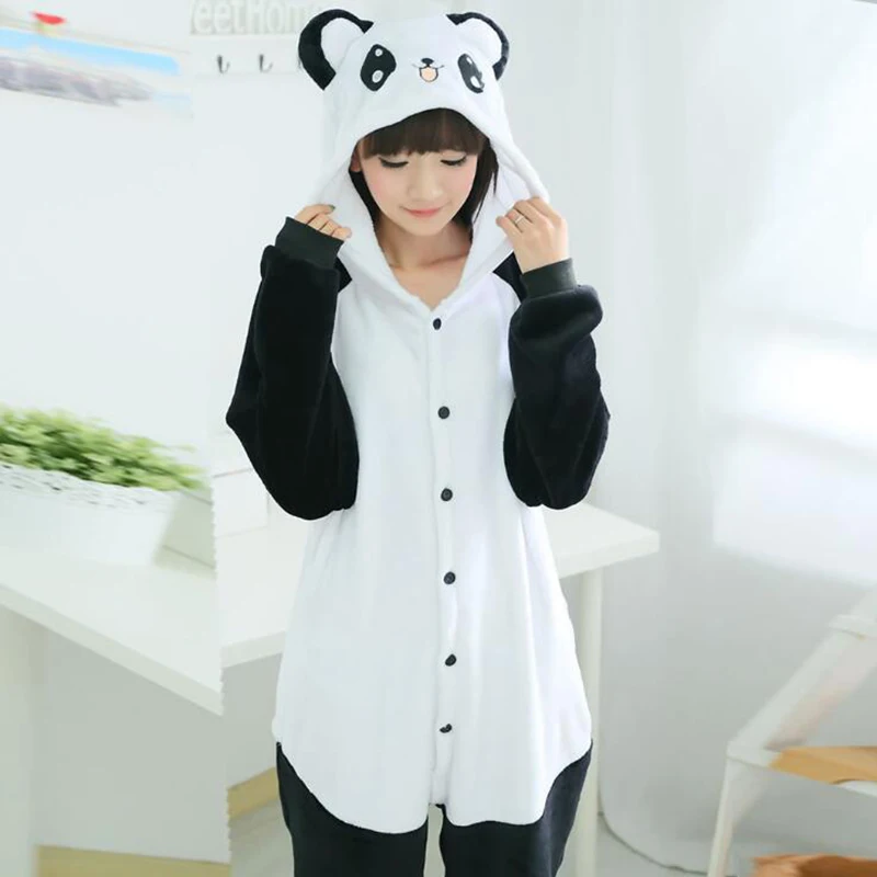 

Adult Anime Kigurumi Onesie Panda Costume For Women Animal Unicorn Party Onepieces Sleepwear Disguise Home Clothes Girl