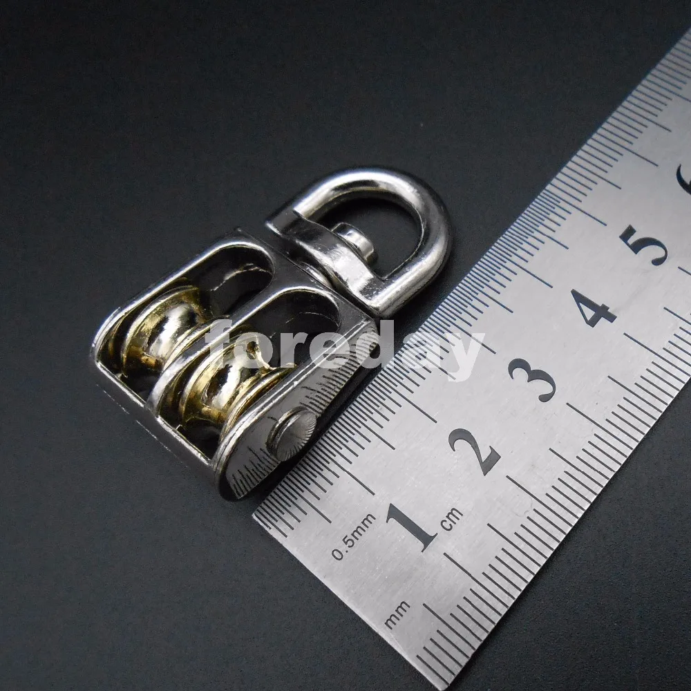 

100PCS X High Quantity Zinc alloy Swivel Pulley Rigging Lifting Wheel Fixed 43MM Double Way 100KG 4.3CM 100kg 100/LOT *FD567X100