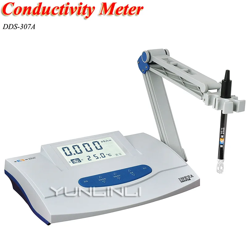 

Conductivity Meter 220V Desktop LCD Digital Display Conductivity Gauge Laboratory Equipment For Conductivity/TDS/Temp DDS-307A