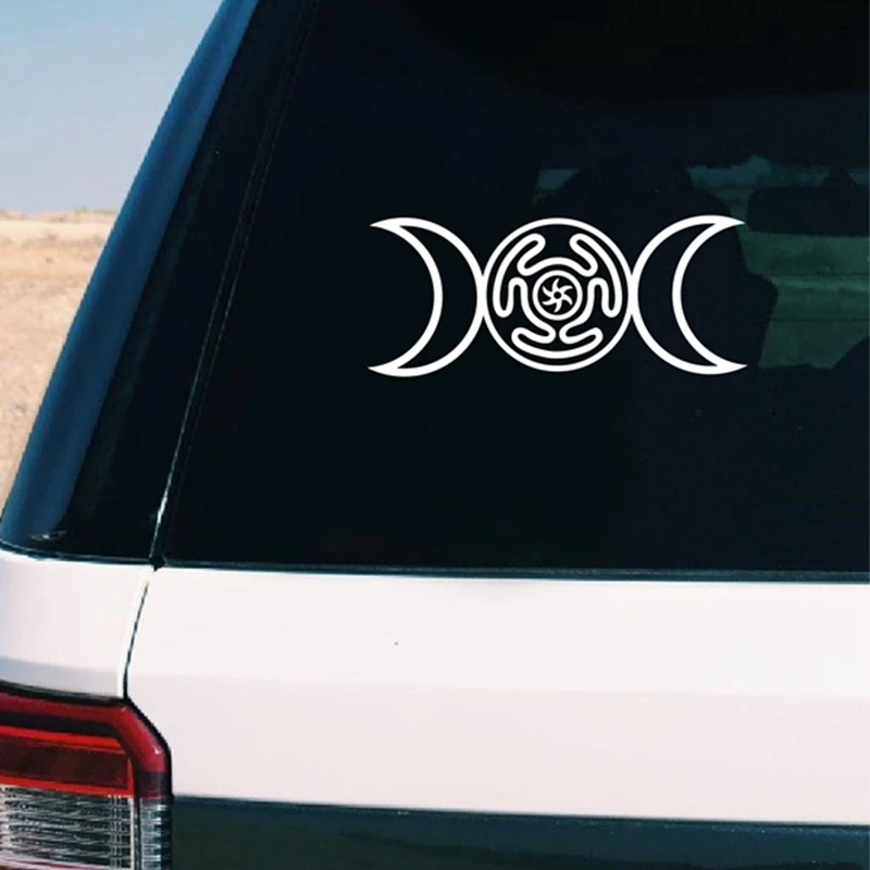Triple Goddess Hecate Vinyl CAR DECAL Pagan Wiccan New Age Art Decor, usuwalna naklejka na laptopa DIY do dekoracji Apple MacBook