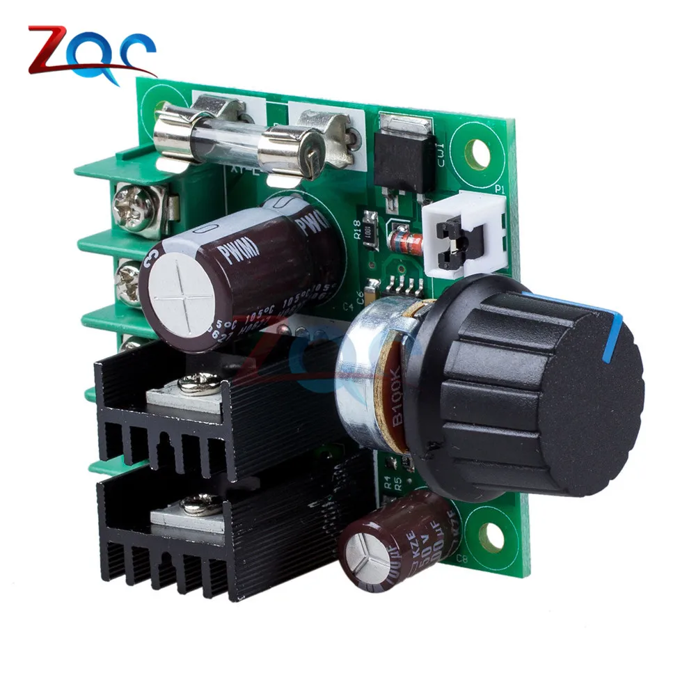 12V-40V 32V 10A Auto PWM DC Motor Speed Controller Regulator Governor with Knob Switch Volt Regulator Dimmer 400W Board Module