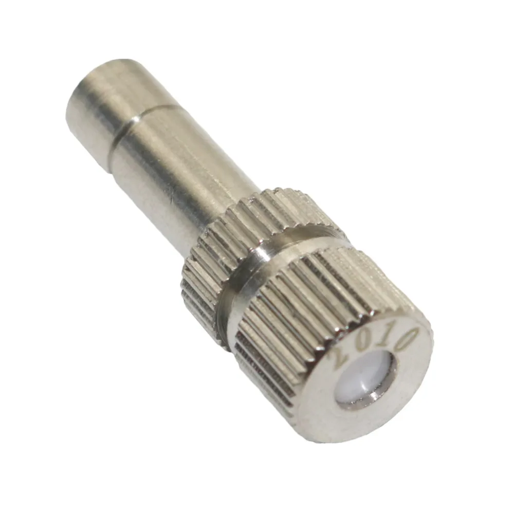 40Pcs 0.2-0.8mm Fog Misting Nozzle 6mm Slip-lock Nickel-plated Brass Sprayer Nozzles Garden Cooling Irrigation Humidify Tool