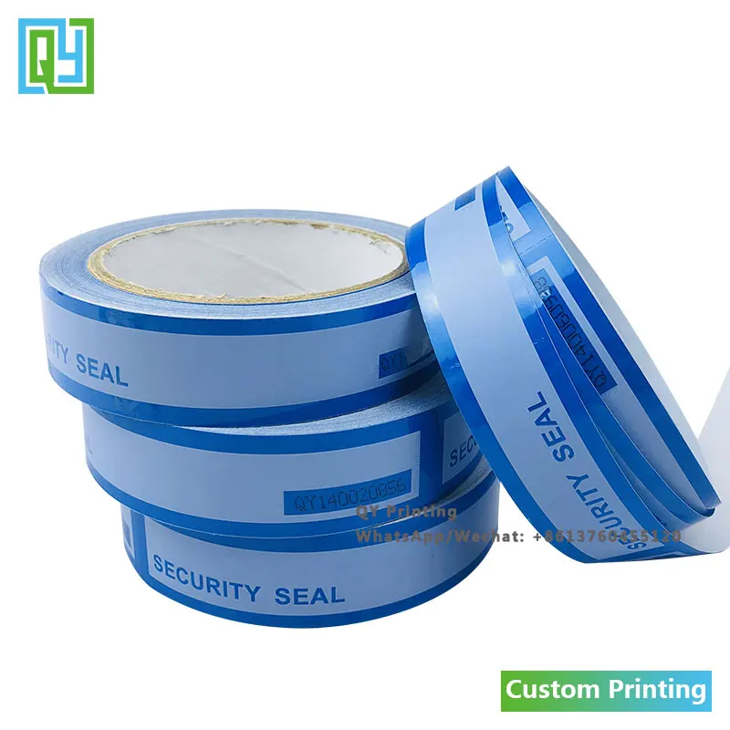 25mmx30m/Roll Tamper Evident Tape Envelope Box Sealing Tapes Warranty Void Open Security Seal Perforated Serial Number Seals