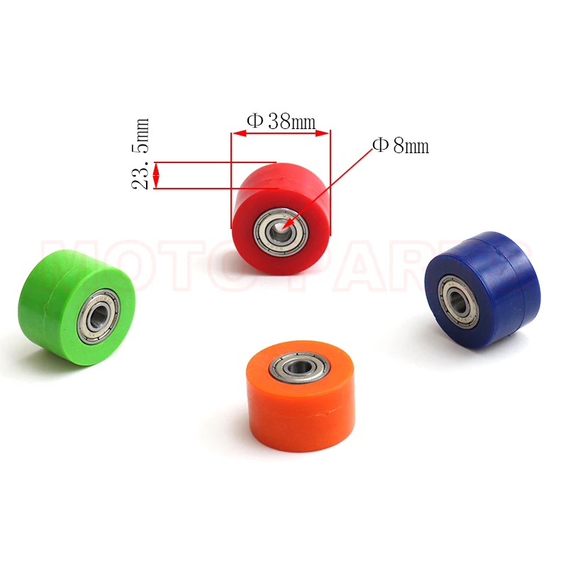 8mm 10mm Drive Chain Roller Pulley Wheel Slider Tensioner Wheel Guide For Street Bike Enduro Motorcycle Motocross ATV CRF CR XR