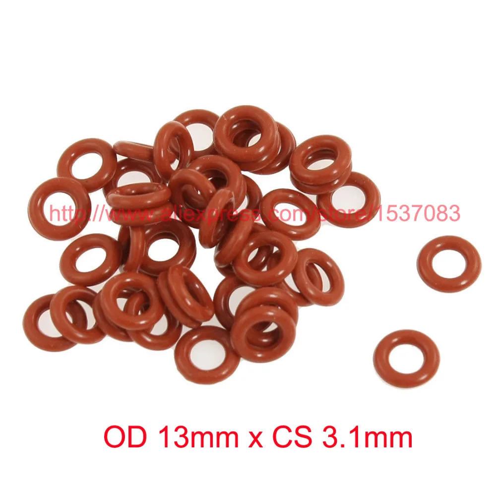 

OD 13mm x CS 3.1mm high temperature red silicone rubber seal o-ring oring gasket