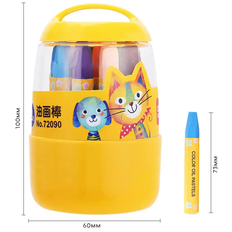 ديلي 72090 12 لونًا من ألوان الباستيل الزيتية قلم تلوين شمع ملون قلم رصاص شهادات الاتحاد الأوروبي والولايات المتحدة #2